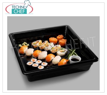 CONTENEDORES GASTRONORM GN 2/3 en MELAMINA NEGRA, dim.mm.353x325x65h