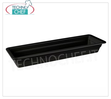 CONTENEDOR GASTRONORM GN 2/4 en MELAMINA NEGRA, dim. mm. 530x162x65 alto