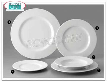 SATURNIA - Colección de porcelana ETRUSCAN WHITE - Platos de restaurante PLACA PLANA, Colección Etruscan White, Diámetro cm.28, Marca SATURNIA - Disponible para comprar en paquetes de 6