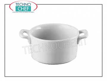 porcelana CASSEROLE tacto redondo, 10 cm de diámetro, h.5,5, marca MPS PORCELANA SARONNO - Disponible en paquetes de 6 piezas