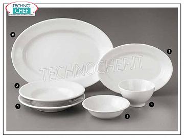 porcelana FILETE PLACA, Tivoli White Collection, cm.27,5, marca SATURNIA - Disponible en paquetes de 6 piezas