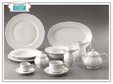 TOGNANA - Colección de porcelana VECCHIO WIEN - Platos de restaurante PLACA PLANA, Colección Vecchio Wien Bianco, Marca TOGNANA