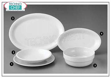 SATURNIA - Colección de porcelana ROMA BLANCA - Platos de restaurante PLACA PLANA, Colección Roma Bianco, 27 cm., Marca SATURNIA - Disponible en paquetes de 6 piezas