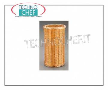 Cestas de pan Breadstick en mimbre, H.18, diámetro de plástico 10 cm