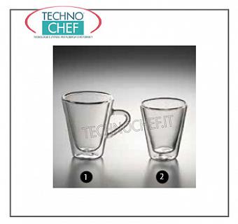 Las tazas de café capuchino - Cristal CUP CAFFEINO, Luigi Bormioli, térmicas Duos Collection