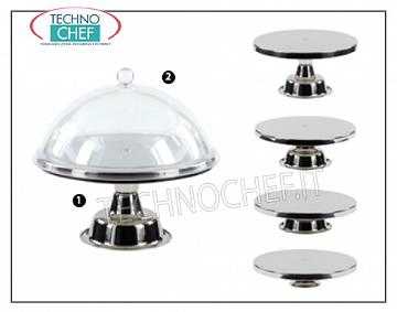 Elevar para la torta LIFT MODULAR INOX, ILSA, Plato Diámetro cm.20, H.da 7 a 15 cm., Dependiendo de la combinación de montaje