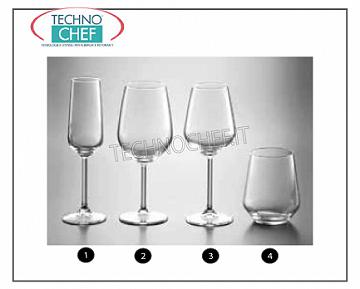 Gafas para la mesa - serie completa coordinada VIDRIO DE AGUA, PASABAHCE, Línea Allegra