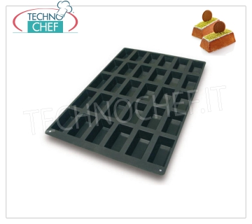 Molde '30 Mini Cake ', dim.mm.99x49, h 30 mm Molde para hornear '30 Mini Cake 'en silicona flexible y antiadherente, dim.mm.99x49, h 30 mm