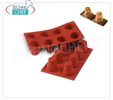 Molde de silicona '' Babà big '', Ø55 h 60 mm Molde para hornear '' Babà grande '' en silicona flexible y antiadherente, diámetro 55 mm, h 60 mm