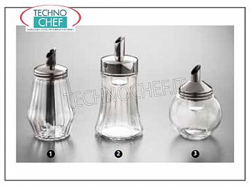 Shaker DOSATORE AZUCAR EN VIDRIO CON ACERO INOXIDABLE DEL PICO