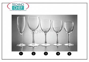 Gafas para la mesa - serie completa coordinada FLAUTA CRISTAL, ARCOROC, Colección Princesa Templada