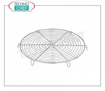 Grids inoxidable Gastronorm Rejilla de acero para pastelería CON PIES, 30 cm de diámetro