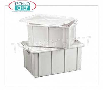caja de casetes con tapa Depósito apilable con tapa, Giganplast, Cm.35x25x20