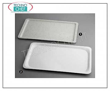 Bandejas de autoservicio en poliéster. Bandeja rectangular en laminado blanco, CAMBRO, Cm.53x32.5