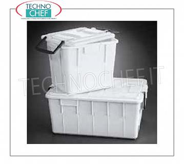 caja de casetes con tapa Depósito apilable con tapa, traspasos, Lt.20, Cm.28x38, H.29,6