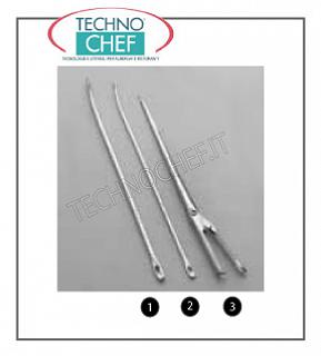 cocina de acero aguja lardare aguja con la primavera, Cm.19,5