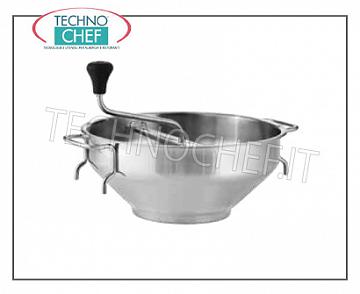 pasapurés molino vegetal de acero inoxidable manual, 26 cm de diámetro, con 3 rejillas