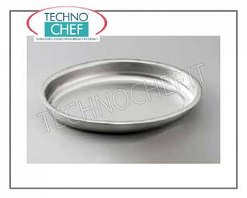 Flujo de bandejas de acero Vegetales plato oval INOX CM. 35X24X4H