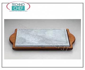 Cocinar placas y el mantenimiento de lava-esteatita SOAPSTONE RECTANGULAR DE MADERA CM. 40X25H