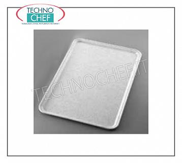 Bandejas de autoservicio en poliéster. Bandeja rectangular en poliéster gris, cm.53x32.5