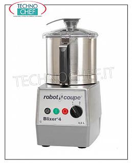 CUBRE-HOMOGEINIZADOR BLIXER 4, capacidad del tazón lt.4,5, marca ROBOT COUPE, profesional CUBRE-HOMOGEINIZADOR BLIXER 4, Marca ROBOT COUPE, con 4.5 lt. Tanque - 2 velocidades, 1500-3000 rpm, Comandos de impulso, V. 400/3, Kw.1.00, Peso 17.3 kg, Dimensiones mm 242x304x444h