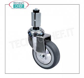 Rueda giratoria para mesas de acero inoxidable con patas