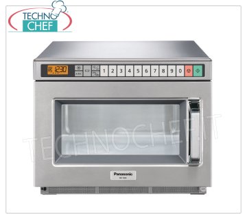 PANASONIC - Horno microondas profesional, mod. NE1653, Cámara para Bandejas GN 1/2, Potencia 1600 W, CONTROLES DIGITALES Horno microondas profesional PANASONIC, CONTROLES DIGITALES con 30 programas, cámara mm 330x310x175h, apto para bandejas GN 1/2, potencia W 1600, 2 magnetrones de 800 W, V.230/1, Kw.2,59, peso 30 Kg , dim.mm.422x508x337h