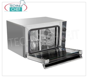 TECNODOM - Horno Eléctrico de Convección para 3 Bandejas/Parrillas GN 2/3 (cm 35,4x32,5), Controles Manuales, mod. NERINO HORNO ELÉCTRICO DE CONVECCIÓN ULTRACOMPACTO, capacidad 3 Gastro-Norm 2/3 BANDEJAS (excluidas), MANDOS MANUALES, V.230/1, Kw.2,5, Peso 25 Kg, dim.mm.600x520x390h