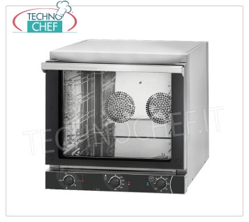 Horno Eléctrico de Convección con Parrilla, 4 Bandejas 435x350 mm, Controles Manuales, mod. 595 EKO Grill HORNO DE CONVECCIÓN Eléctrico con PARRILLA, para GASTRONOMÍA y APERITIVO, capacidad 4 BANDEJAS de mm 435x350 (excluidas), MANDOS MANUALES, V.230 / 1, Kw.3,15 + 1,7, Peso 33 Kg, dim.mm.589x660x580h