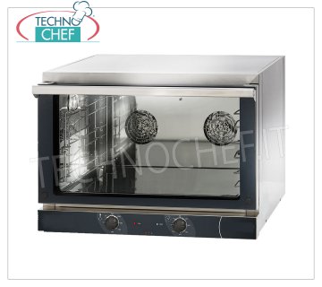 TECNODOM - HORNO Eléctrico CONVECCIÓN 3 Bandejas mm 600x400, Profesional, mod.FEM03NEPSV HORNO ELÉCTRICO DE CONVECCIÓN VENTILADO para PASTELERÍA, capacidad 3 BANDEJAS mm 600x400 (excluidas), versión con MANDOS MANUALES, V.230/1, Kw.3,15, Peso 35 Kg, dim.mm.775x700x560h