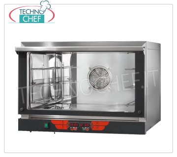 Horno de convección eléctrico digital mejorado, 3 bandejas GN 1/1 o mm 600x400, controles digitales HORNO ELÉCTRICO DE CONVECCIÓN MEJORADO, capacidad 3 BANDEJAS Gastro-Norm 1/1 o mm 600x400 (excluido), MANDOS DIGITALES, V.230 / 1, Kw.3,66, Peso 43 Kg, dim.mm.775x790x560h