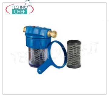 Technochef - FILTRO DE AGUA con CARTUCHO DE CARBONO ACTIVADO, conexiones 3/4'', Mod.NK124C