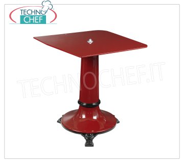 TECHNOCHEF - Pedestal de soporte de hierro fundido, Mod.570 / 330 Pedestal de soporte de hierro fundido para rebanadoras de volante, con base redonda diam.mm 600, Altura 790 mm, placa mm.480x600h, Peso 70 Kg.