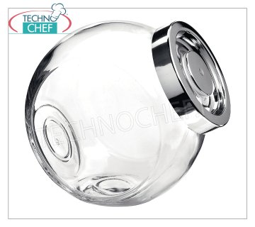 Tarro de cristal de caramelo Jar caramelos transparentes con tapa de metal, Línea Pandora, BORMIOLI ROCCO