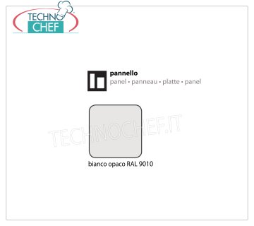 Panel blanco RAL 9010 Panel interior en blanco mate RAL 9010, dimensiones 540x540x1.2h mm.