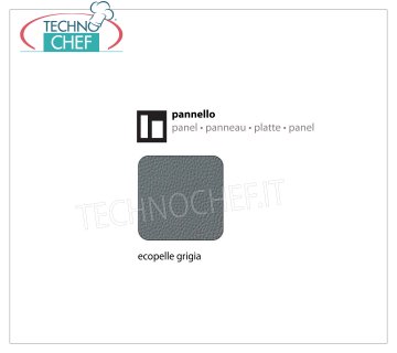 Panel de ecopiel gris Panel interno en cuero ecológico gris, dimensiones 540x540x1.2h mm