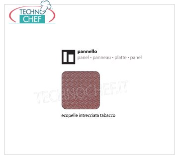Panel de piel sintética trenzada en tabaco