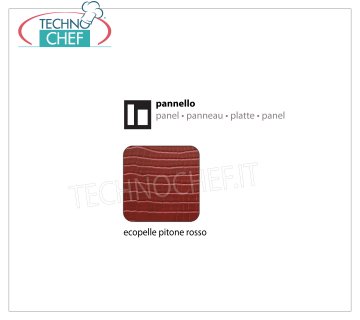 Panel de piel sintética de pitón rojo Panel interno en Ecopiel Red Python, dimensiones 540x540x1.2h mm