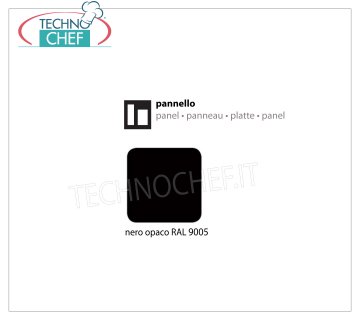 Panel negro RAL 9005 Panel interior en negro mate RAL 9005, dimensiones 540x540x1.2h mm.