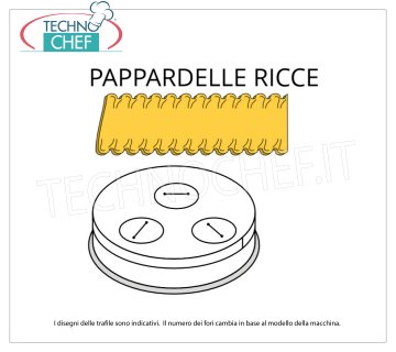 FIMAR - TROQUEL PAPPARDELLE RIZADO en ALEACIÓN DE LATÓN-BRONCE Matriz para pappardelle rizado en aleación latón-bronce de 16 mm, para mod.MPF2.5N/MPF4N y mod.PF25E/PF40E.