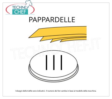 Technochef - TROQUEL DE PAPPARDELLE en ALEACIÓN DE LATÓN-BRONCE