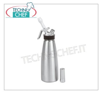 Sifón para crema batida, Inox Trampa profesional de Lt 0.50, línea CREAM PROFI WHIP solo para preparaciones FRÍAS