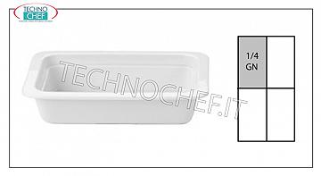 Bandeja de horno de porcelana Gastronorm 1/4, dim. mm. 265x162
