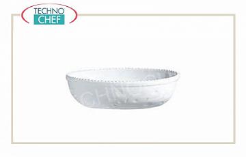 Los platos de porcelana Pirofila horno ovalada porcelana cordonata base, dimensiones 32x22 cm, 8,5 cm de alto