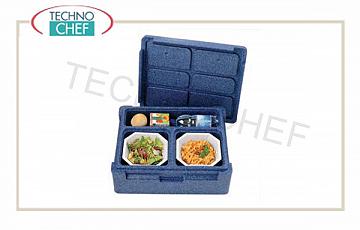 Contenedor isotérmico PASTA SIMPLE, 3 compartimentos sin vajilla Recipiente isotérmico Polibox Thermoking SINGLE-PASTE, 3 compartimentos sin vajilla