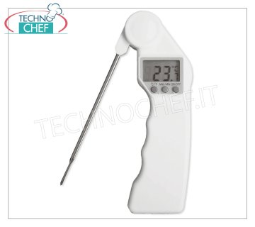pin termómetros Termómetro digital con el pasador y la pantalla plegable, intervalo de -50 ° a + 300 ° C, la división de 1 ° C, tamaño de 15,5x4 cm