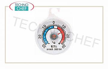 pin termómetros Termómetro frigorífico / congelador, plástico, rango de -30 ° a + 30 ° C, la división de 1 ° C, diámetro del dial 5.2 cm