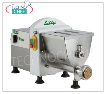 FIMAR - MÁQUINA PARA PASTA FRESCA Profesional LILLY, Bote 1,5 Kg - mod.PF15E Máquina para pasta fresca extrusionada, con bol de 1,5 Kg, rendimiento horario 2,5 - 5 Kg/h, V.230/1, Kw.0,25, Peso 16 Kg, dim.mm.253x472,5x316h