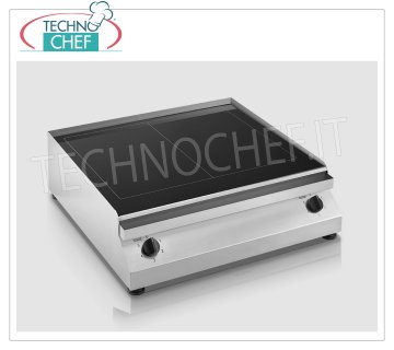 TECHNOCHEF - Placa eléctrica / frytop con placa vitrocerámica, mod.PFT.A.G2 PLACA DE COCCIÓN VIDRIO CERÁMICA / FRY TOP, Tablero ELÉCTRICO, 2 ZONAS DE COCCIÓN INDEPENDIENTES de 2,5 + 2,5 kw, TEMPERATURA REGULABLE de 50 ° a 400 ° C, V 230/1, Kw 2,5 + 2,5 , dimensiones 640x670x200h mm