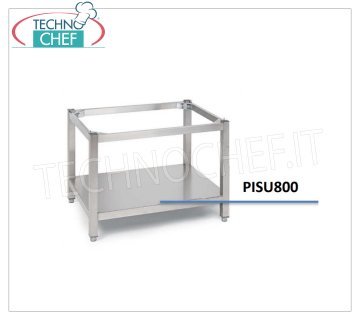 Technochef - Estante inferior de acero inoxidable para soporte de estufa Tapa de acero inoxidable para soporte Mod.SU800